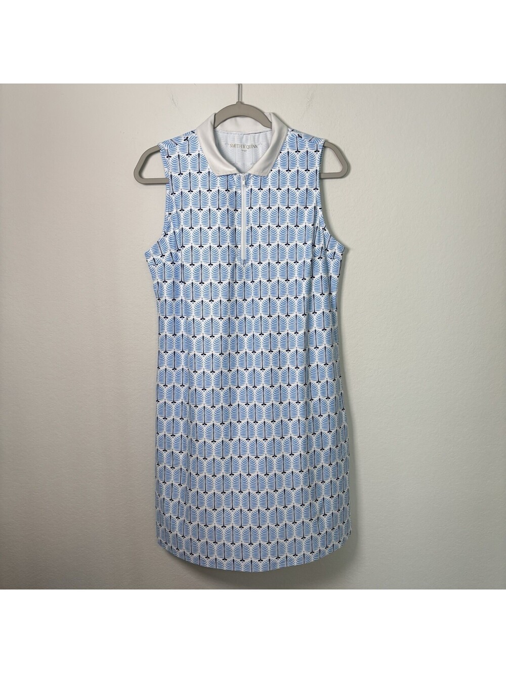 Smith & Quinn Women’s Active Dress Golf Clubs Palm Print White Blue Size Large